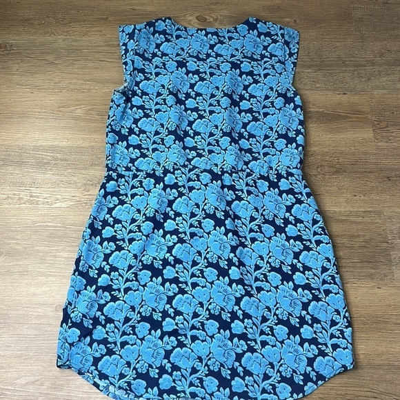 Cabi Java Dress Indigo Blue Floral Style #5265 Drawstring Waist, size small - Picture 9 of 10